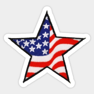 Embroidery American Flag Sticker Sticker